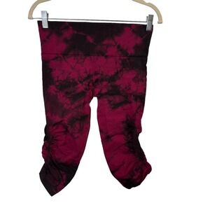 Lululemon In The Flow Crop II Wine Berry Bordeaux Drama Womens‎ Pink Activewear